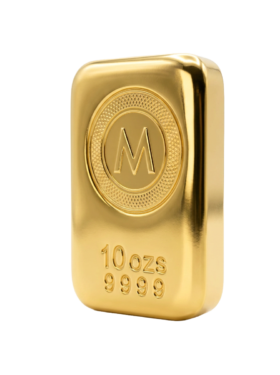 10<sub>oz</sub> Melbourne Mint Gold Cast Bar