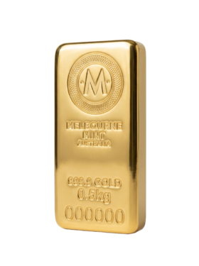 500<sub>g</sub> Melbourne Mint Gold Cast Bar
